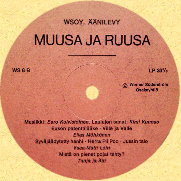 Muusa ja Ruusa, WSOY etiketti